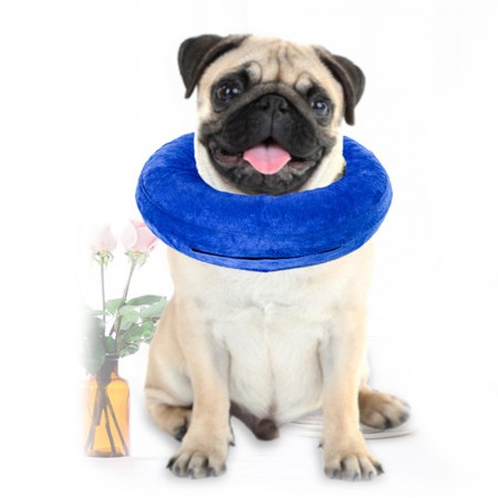Meidong Inflatable Comfy Cone for Dogs Cats Protective Soft Pet Recovery Collar After Surgery Prevent Dogs from Biting & Scratching